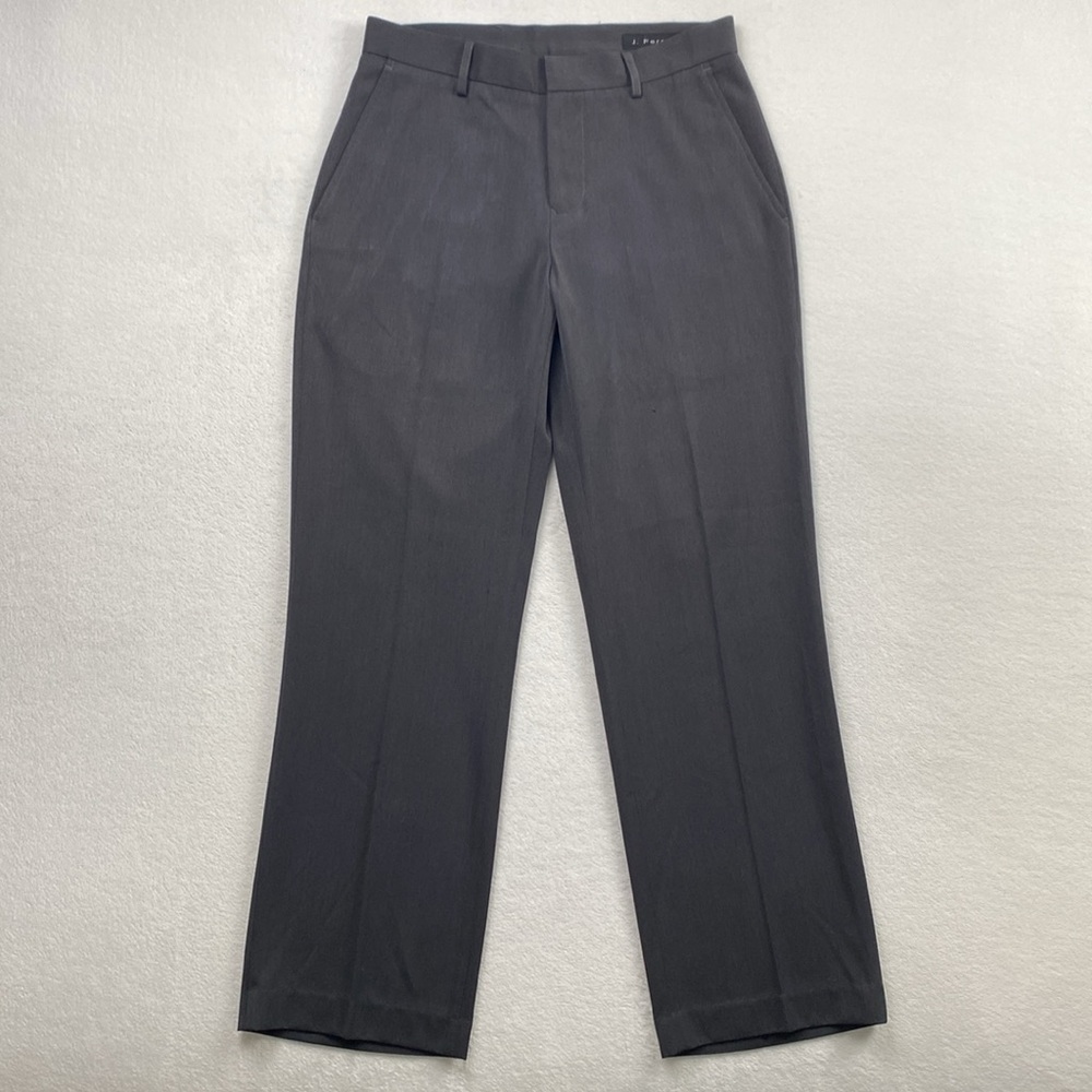 JF J. Ferrar Flat Front Classic Fit Dress Pant/Trouser (30x30, Gray) - Picture 3 of 13